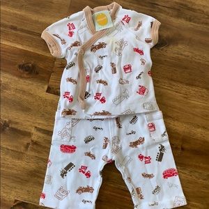 Baby boys Kumquat preemie kimono set